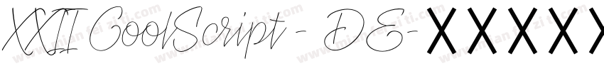 XXII CoolScript - DE字体转换
